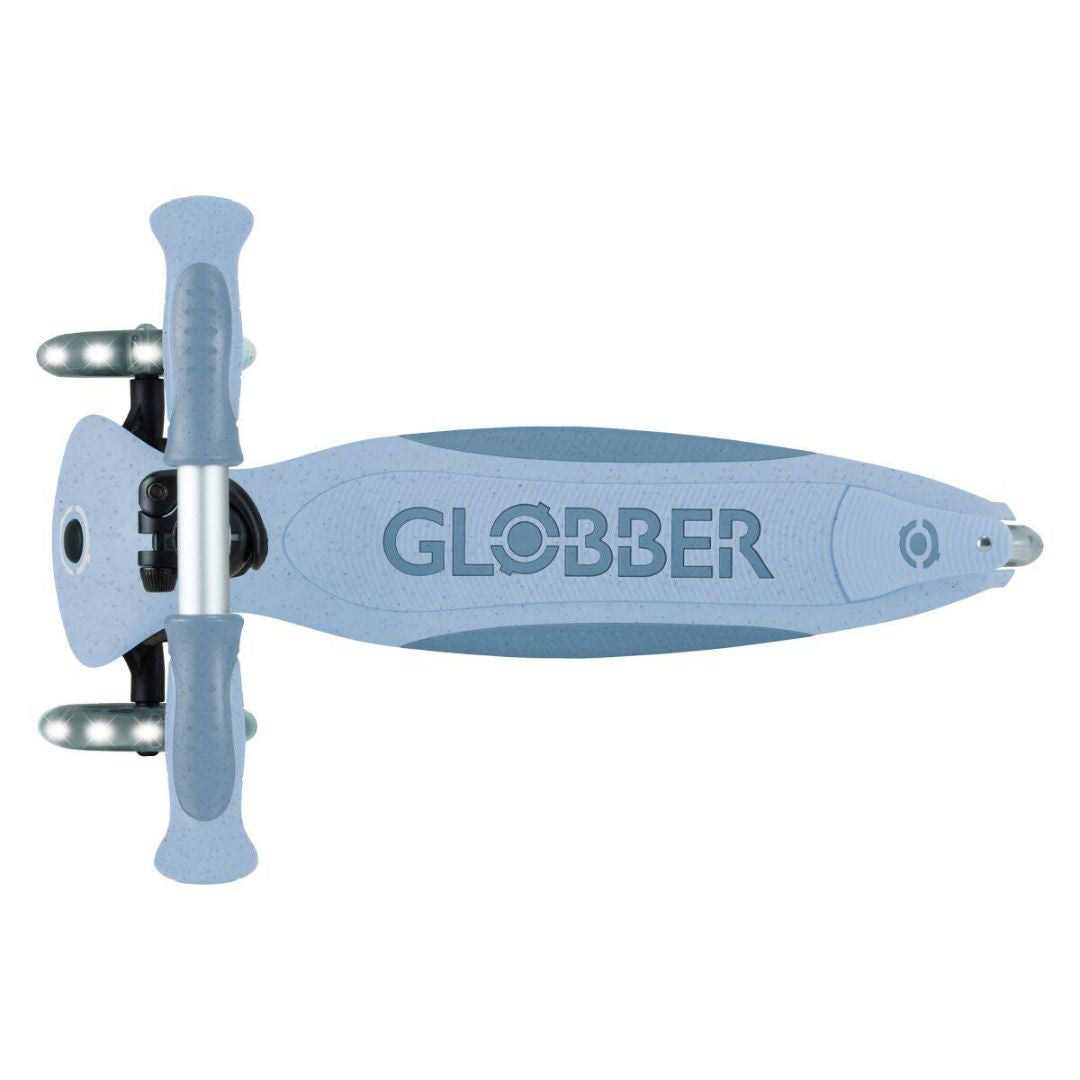 Globber® Zložljivi otroški skiro GO UP deluxe 360° s svetlečimi kolesi Blueberry Globber