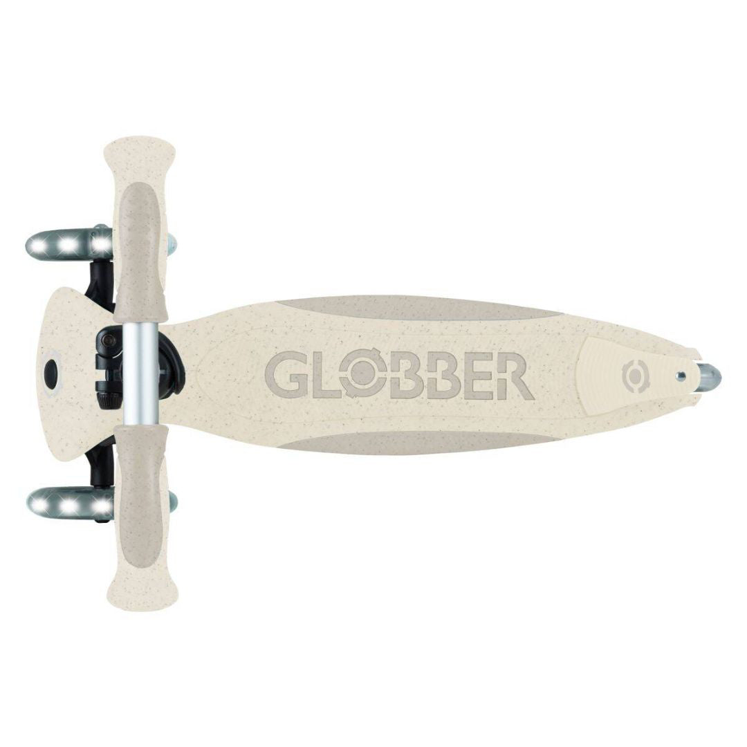 Globber® Zložljivi otroški skiro GO UP deluxe 360° s svetlečimi kolesi Taupe Globber
