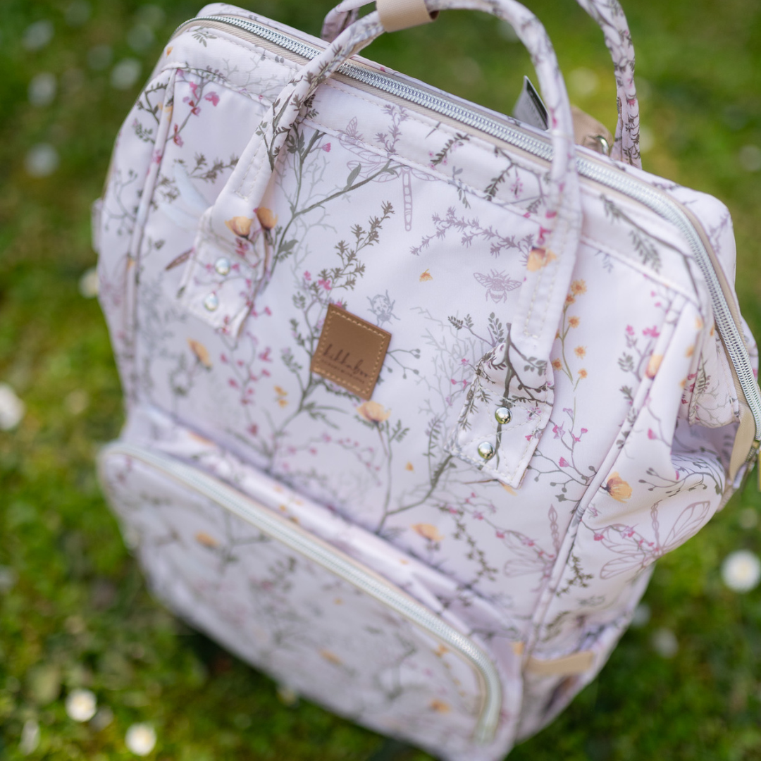 KikkaBoo® Previjalni nahrbtnik Siena Luxe Secret Garden Beige KikkaBoo