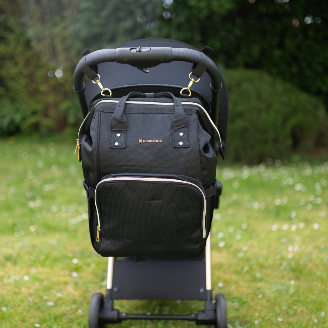 KikkaBoo® Previjalni nahrbtnik Siena Black & Gold 2025 KikkaBoo