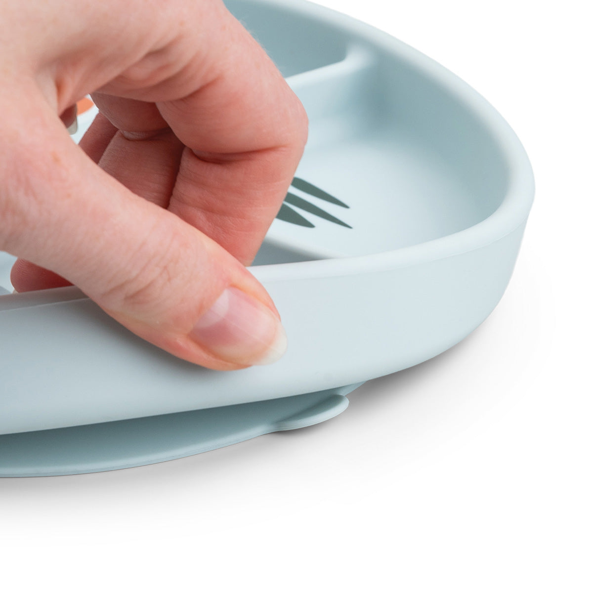 Done by Deer® Silikonski deljeni krožnik Playground Blue Done by Deer