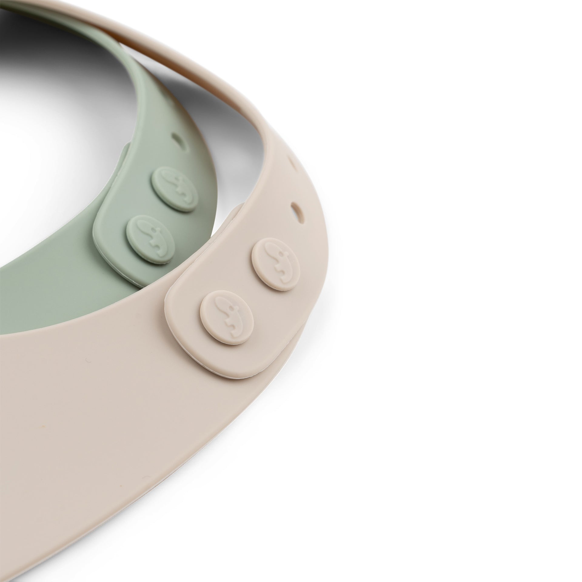 Done by Deer® Komplet 2 silikonskih slinčkov Lalee Sand/Green Done by Deer