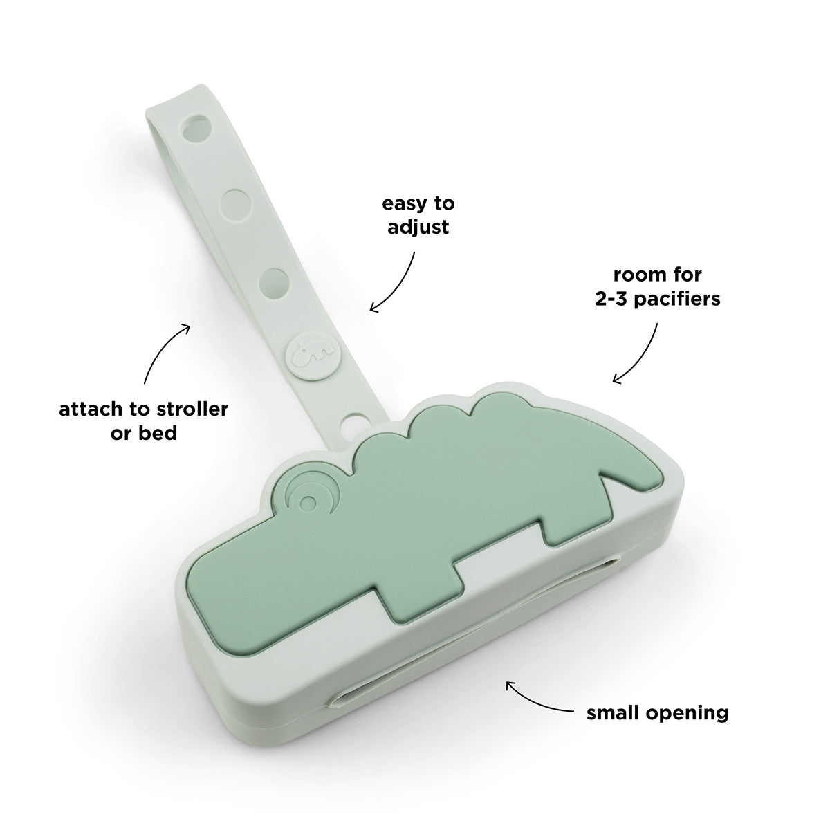 Done by Deer® Torbica za dudo Croco Green Done by Deer