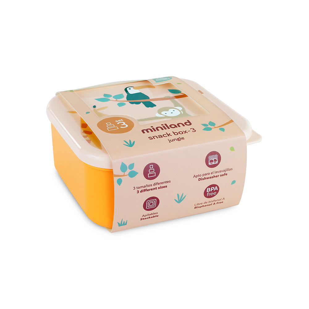 Miniland® Škatlice za prigrizke Jungle Miniland