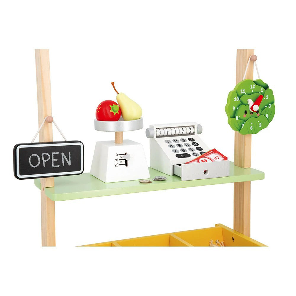 Janod® Lesena stojnica s sadjem in zelenjavo Janod