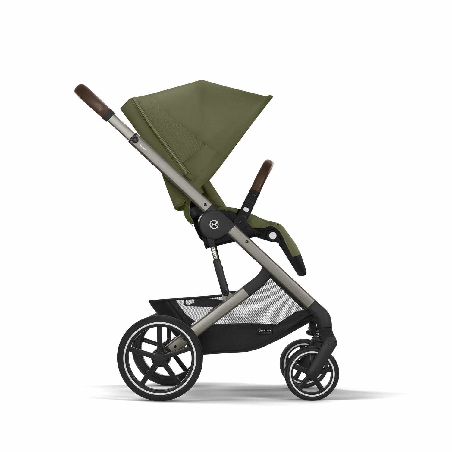 Cybex® Otroški voziček 4v1 Balios S Lux + Avtosedež Cloud G + IsoFix baza G Moss Green (+ Rain cover) Cybex