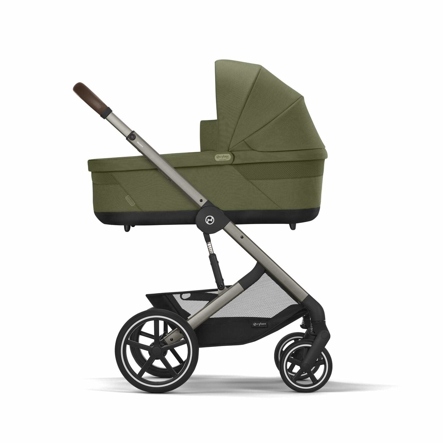 Cybex® Otroški voziček 4v1 Balios S Lux + Avtosedež Cloud G + IsoFix baza G Moss Green (+ Rain cover) Cybex