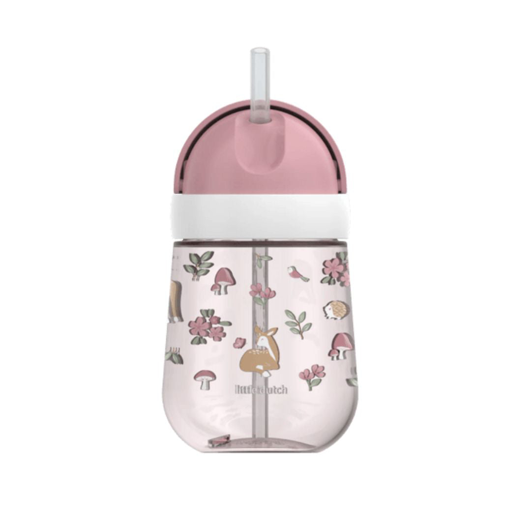 Little Dutch® Steklenička s slamico Fairy Garden 300ml Little Dutch