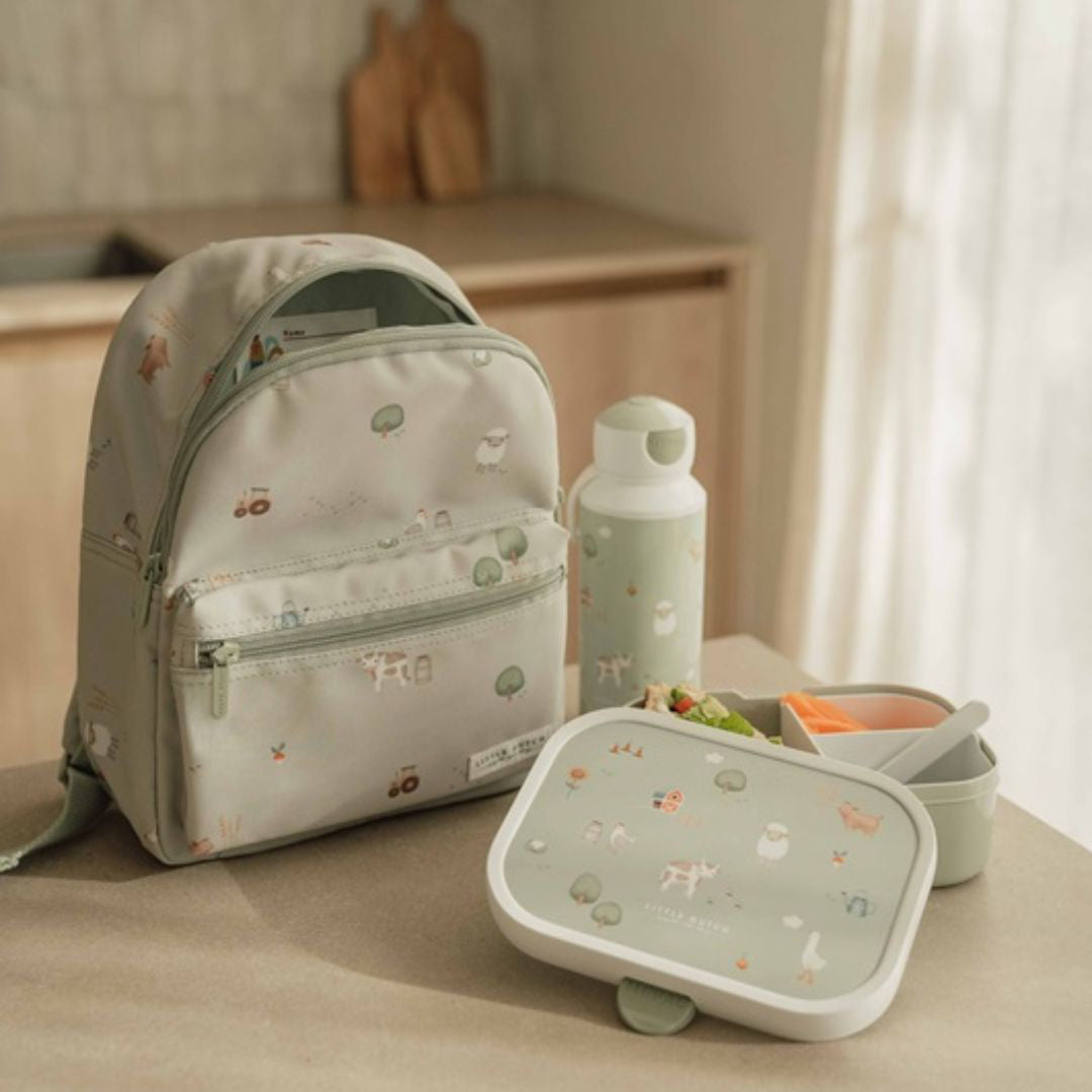 Little Dutch® Steklenička za pitje pop-up Little Farm 400ml Little Dutch