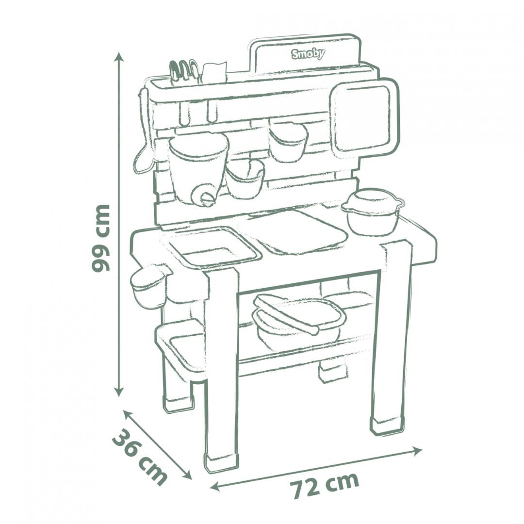 Smoby® Letna kuhinja s pripomočki Smoby