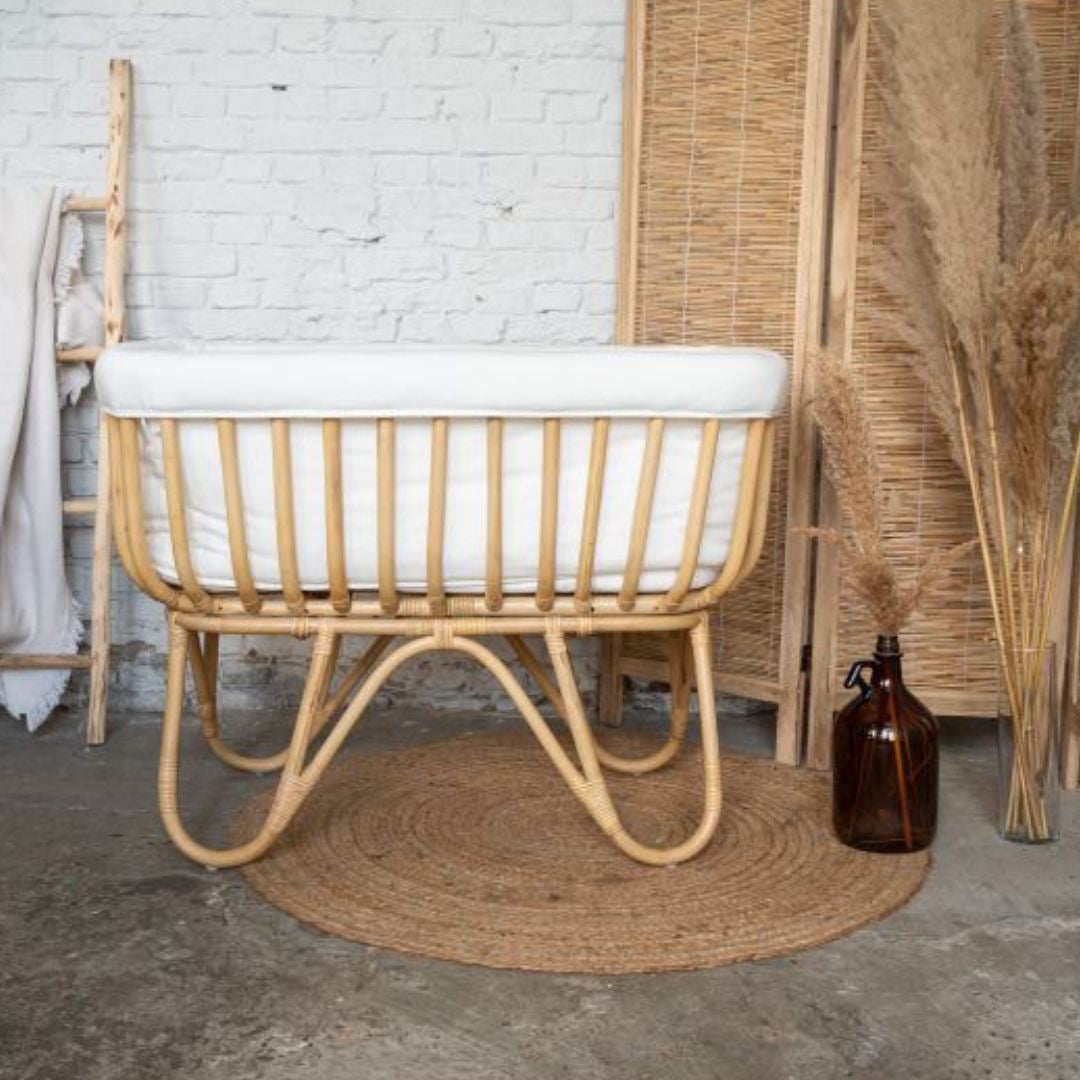 Childhome® Posteljica iz ratana in obloga Childhome