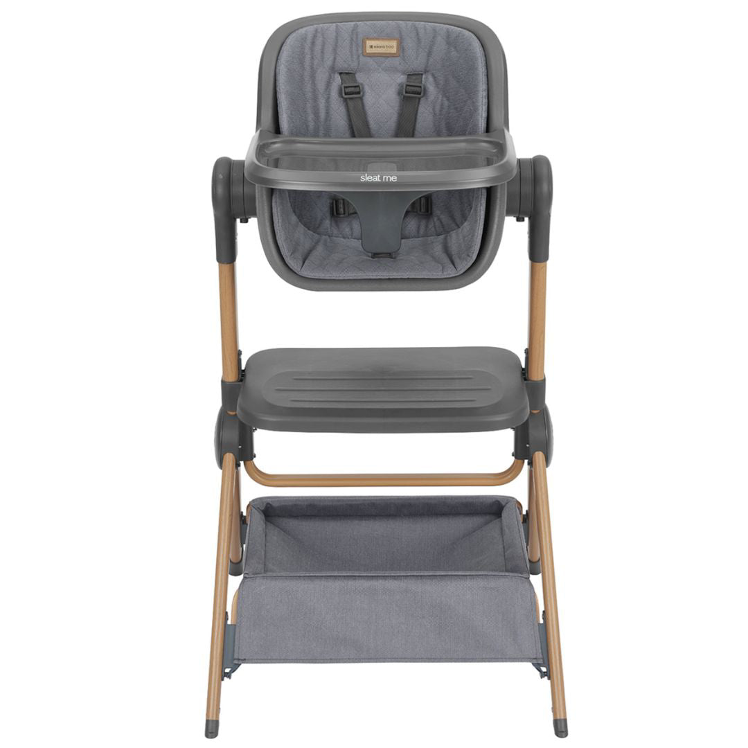 KikkaBoo® Obposteljna posteljica in stolček za hranjenje 2v1 Sleat Me Grey KikkaBoo