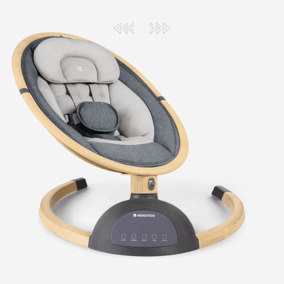 KikkaBoo® Električni gugalnik Ashlee Dark Grey KikkaBoo