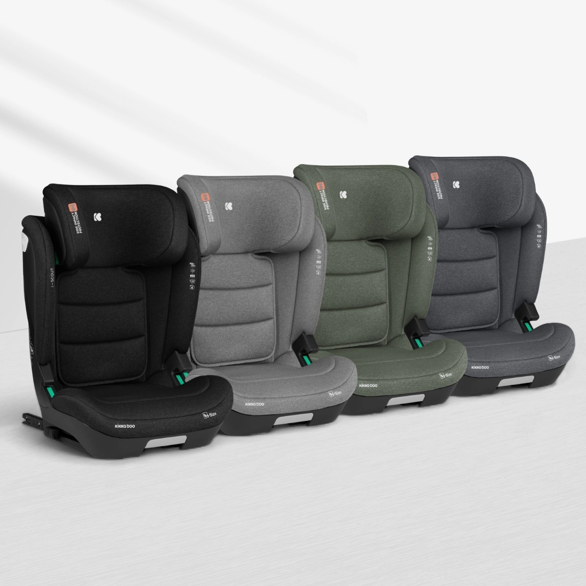 KikkaBoo® Otroški avtosedež i-Scout i-SIZE (100-150 cm) Dark Grey KikkaBoo