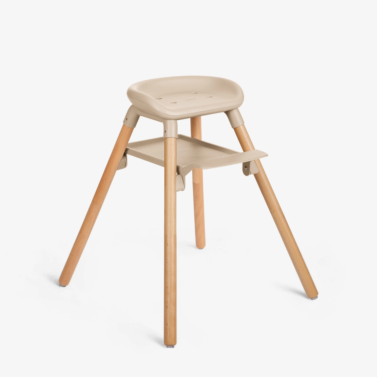 KikkaBoo® Otroški stol za hranjenje 2v1 Woody Beige KikkaBoo