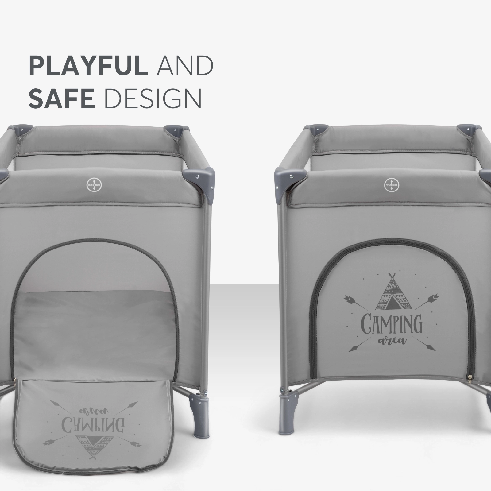 KikkaBoo® Prenosna posteljica 1 level 125x65 So Gifted Grey KikkaBoo