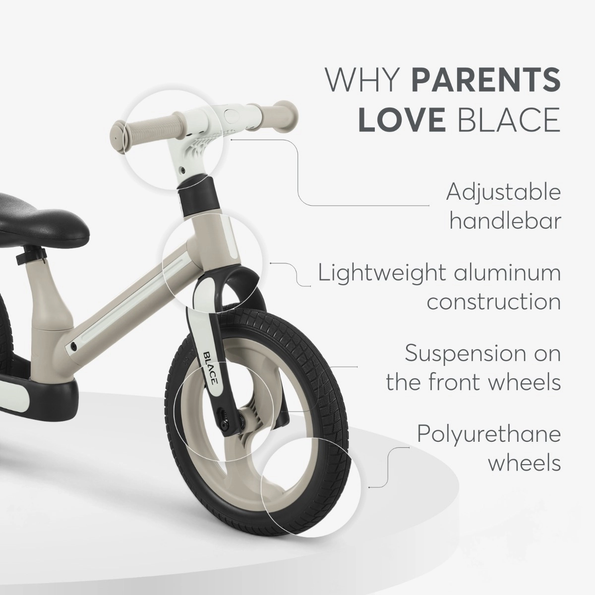 KikkaBoo® Otroški poganjalec Blace Beige KikkaBoo