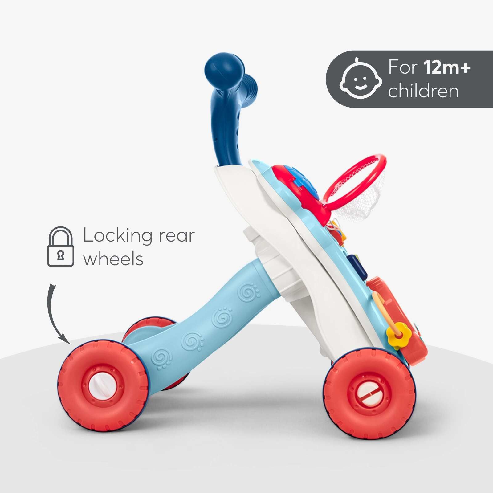 KikkaBoo® Aktivnostni voziček 3v1 Play & Grow Blue KikkaBoo