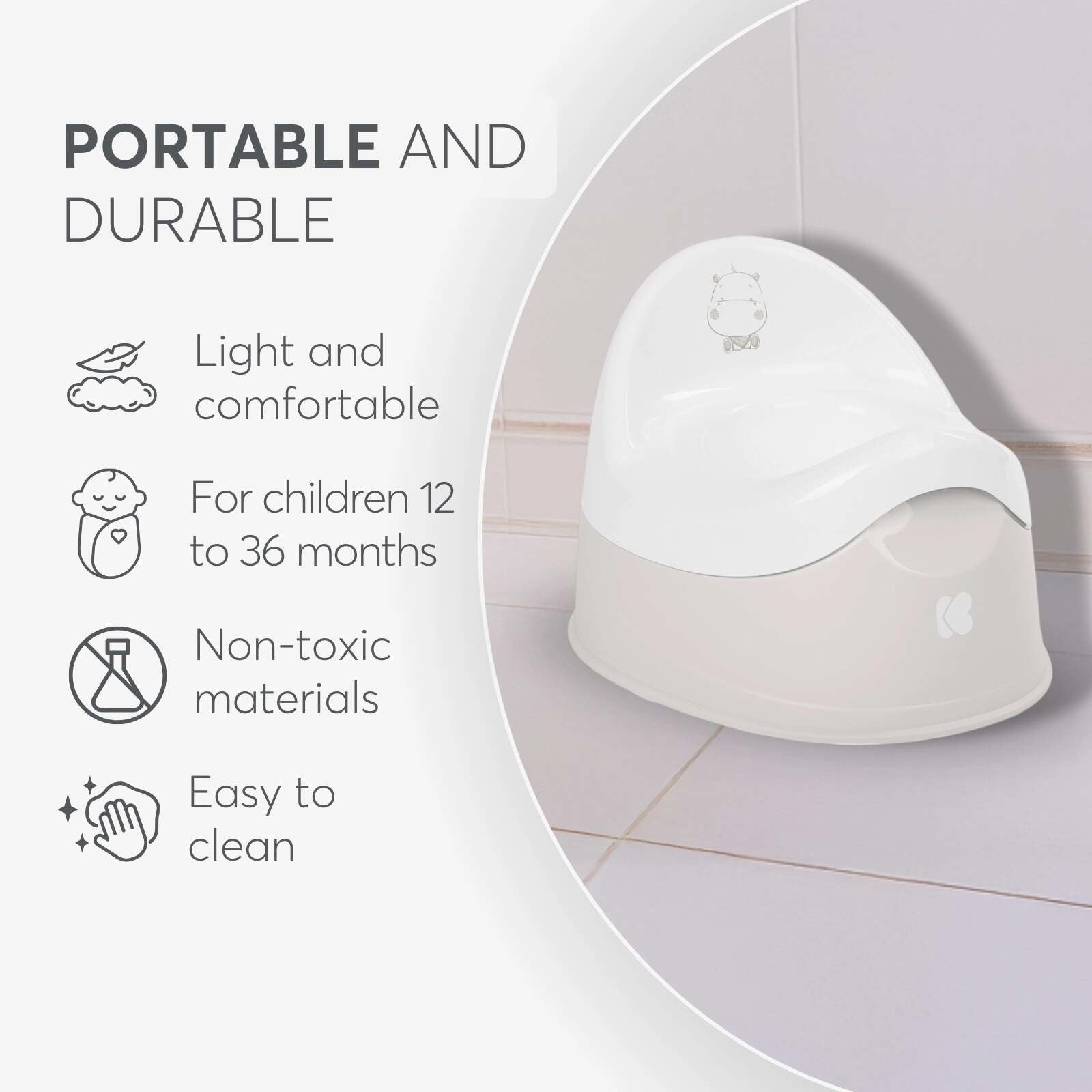 KikkaBoo® Kahlica s snemljivo posodo Hippo Beige KikkaBoo