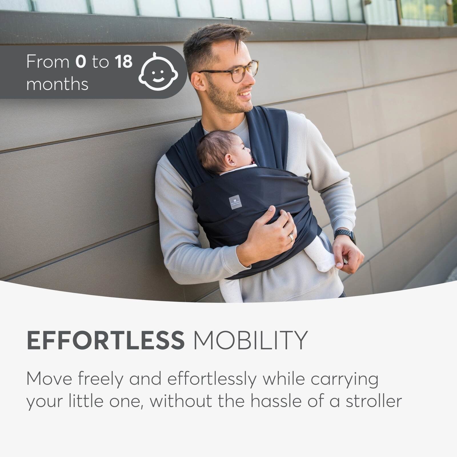 KikkaBoo® Nosilka wrap Isla Dark Grey KikkaBoo