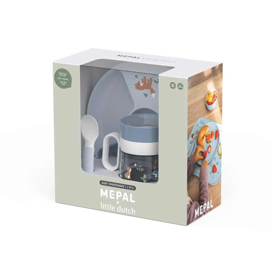 Little Dutch® Začetni 3-delni jedilni set Forest Friends Little Dutch