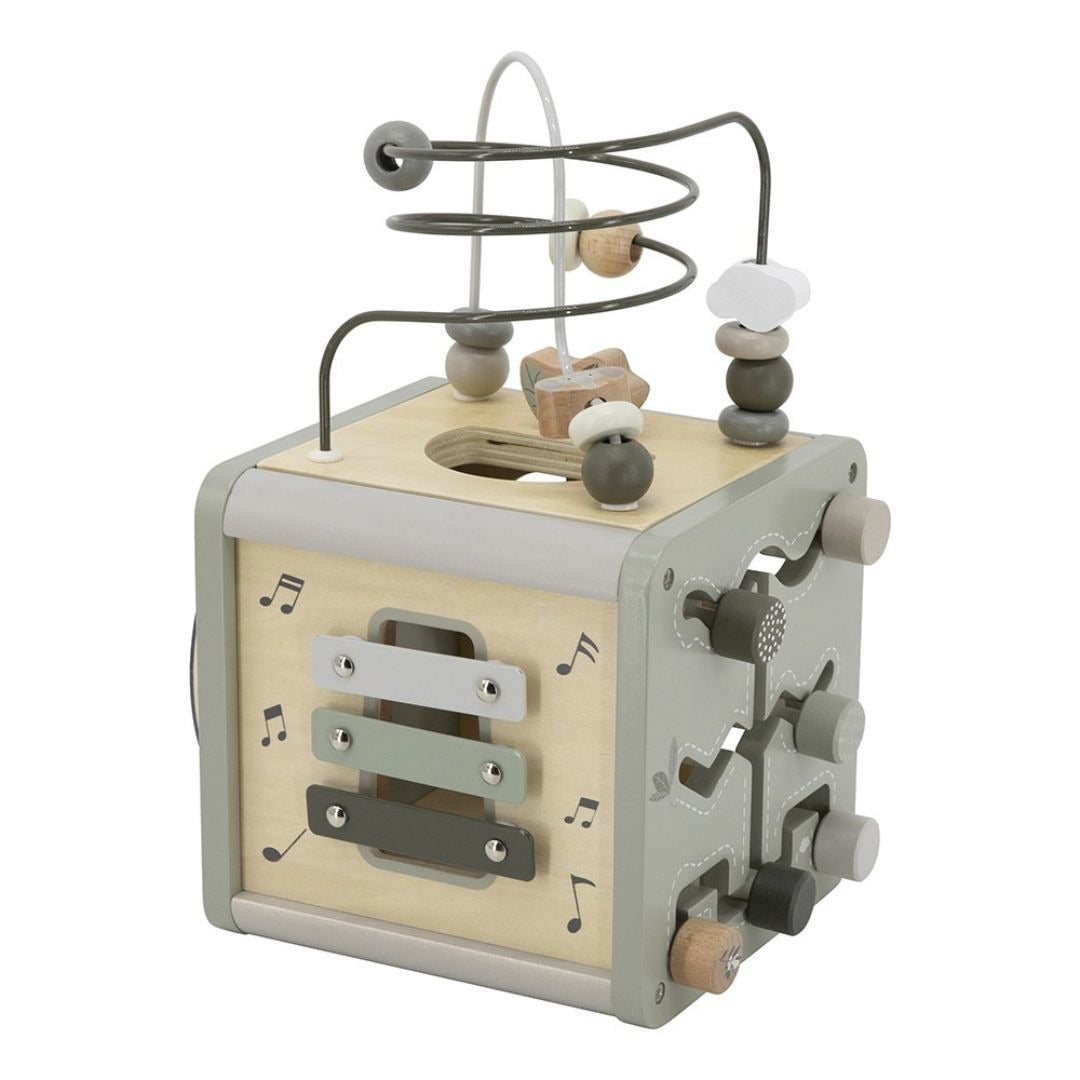 Label Label® Wooden Activity Cube Olive Green