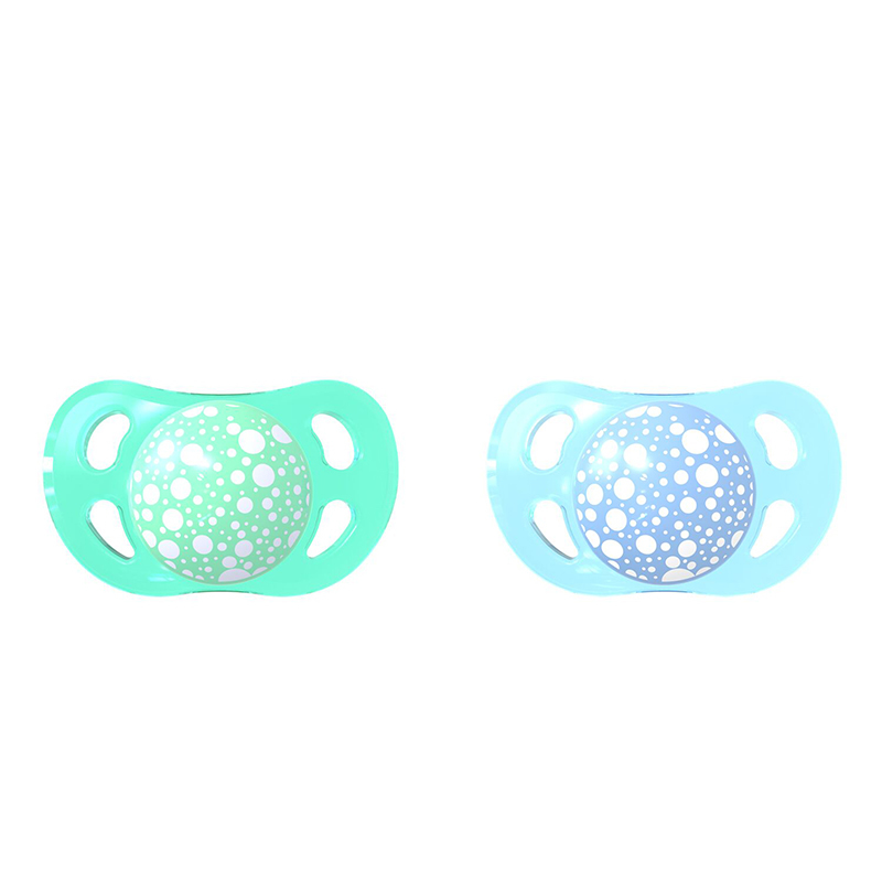 Picture of Twistshake 2x Pacifier Pastel Blue&green (0+/6+) - 0-6 M