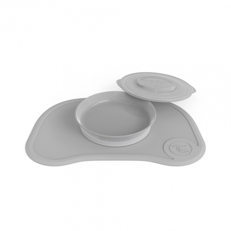 Picture of Twistshake Click-Mat and plate (6+M) - Pastel Grey