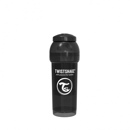 Picture of Twistshake Anti-Colic Bottle 260ml (2+M) - Black