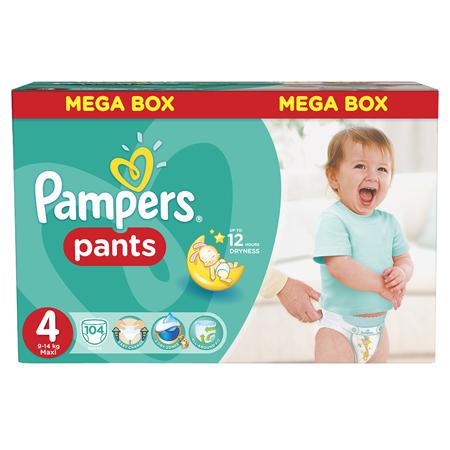 Picture of Pampers® Pants Diapers Size 4 (9-14kg) 104 Pcs.