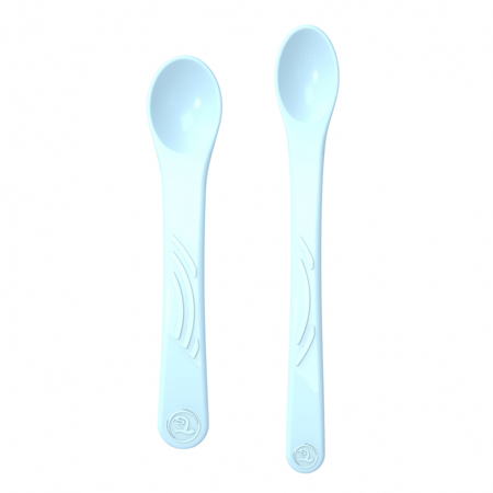 Picture of Twistshake 2x Feeding Spoon, Straight (4+M) - Pastel Blue