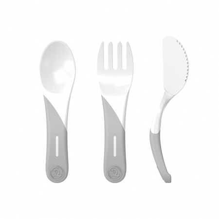 Picture of Twistshake Learn Cutlery (6+M) - White