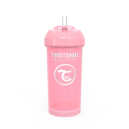 Picture of Twistshake Straw Cup 360ml (12+M) - Pastel Pink