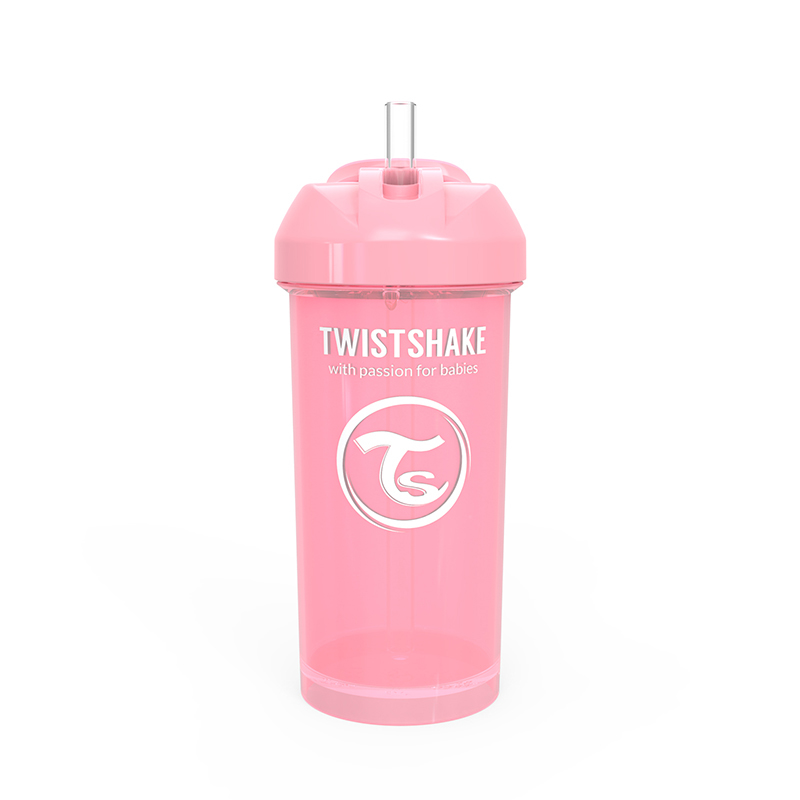 Picture of Twistshake Straw Cup 360ml (12+M) - Pastel Pink