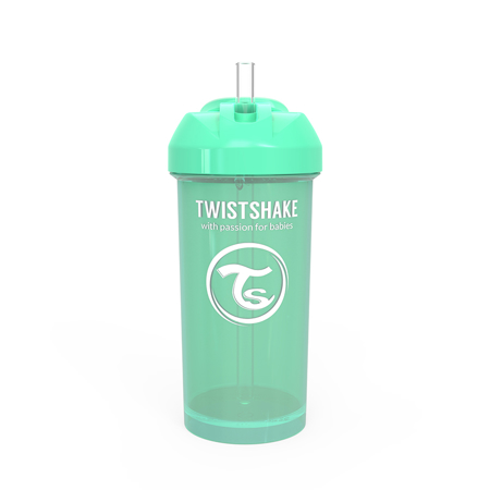 Picture of Twistshake Straw Cup 360ml (12+M) - Pastel Green