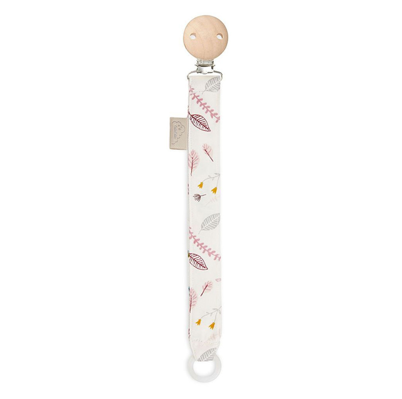 Picture of CamCam® Pacifier Clip Pressed Leaves Rose