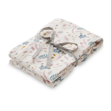 Picture of CamCam® Light Printed Swaddle Pressed Leaves Rose (120x120)