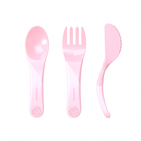Picture of Twistshake Learn Cutlery (6+M) - Pastel Pink
