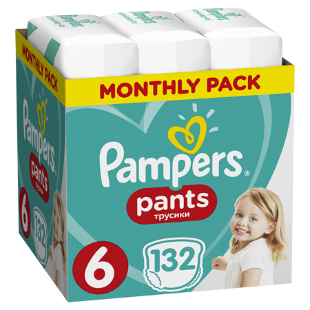 Picture of Pampers® Pants Diapers Size 6 (13-18kg) 132 Pcs.