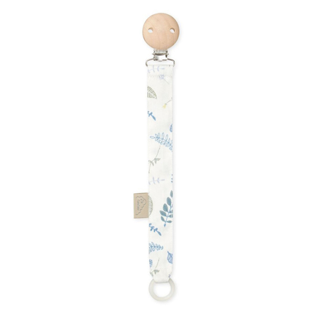 Picture of CamCam® Pacifier Clip Pressed Leaves Blue