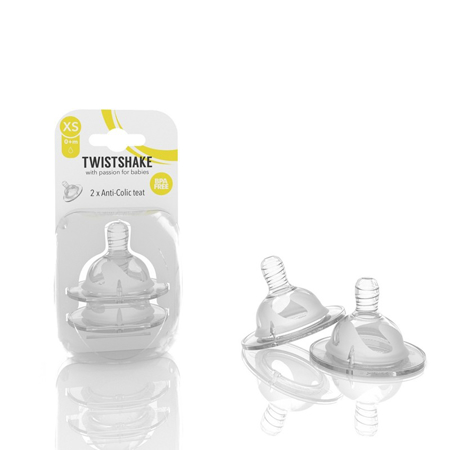 Twistshake® 2x Anti-Colic Teat - XS (0M+)