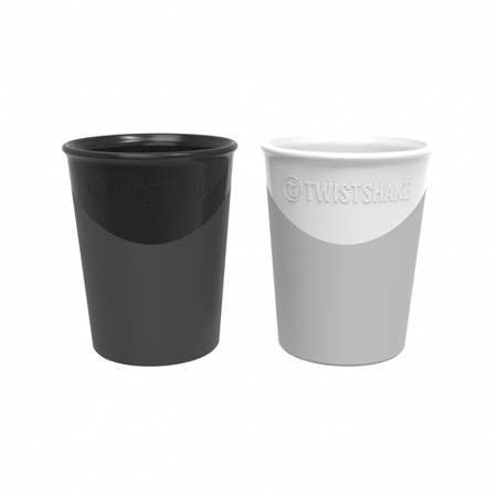Twistshake 2x cups Pastel Black&White 170ml 6+M