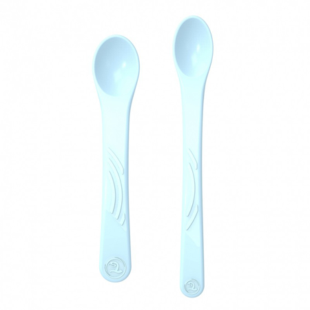 Twistshake 2x Feeding Spoon, Straight (4+M) - Pastel Blue