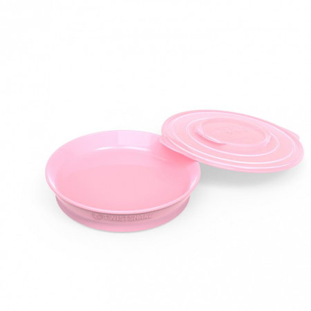 Twistshake Plate 430ml (6+M) - Pastel Pink