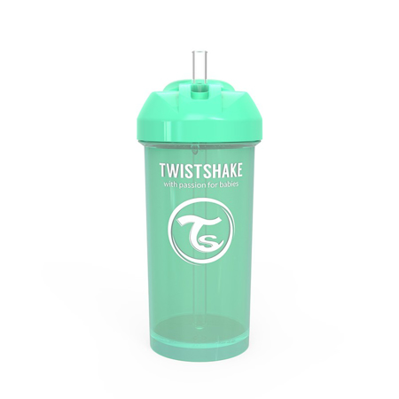 Twistshake Straw Cup 360ml (12+M) - Pastel Green