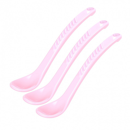 Twistshake 3x Feeding Spoon Angled (4+M) - Pastel Pink