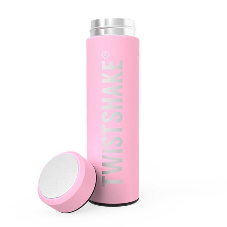 Picture of Twistshake Hot Or Cold Insulated Bottle 420ml - Pastel Pink