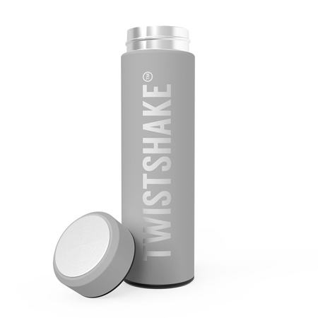 Picture of Twistshake Hot Or Cold Insulated Bottle 420ml - Pastel Grey