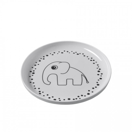 Done By Deer® Yummy Plate Happy Dots - Grey