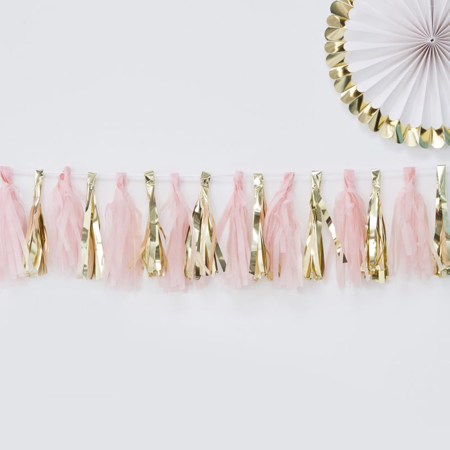 Picture of Ginger Ray® Pink And Gold Tassel Garland Oh Baby!
